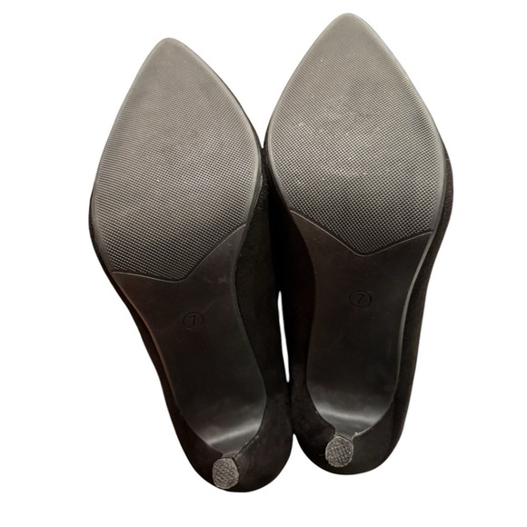 Trary Women's Shoes Basic Suede Heels Pointed Toe Black Size 7 - Picture 4 of 5